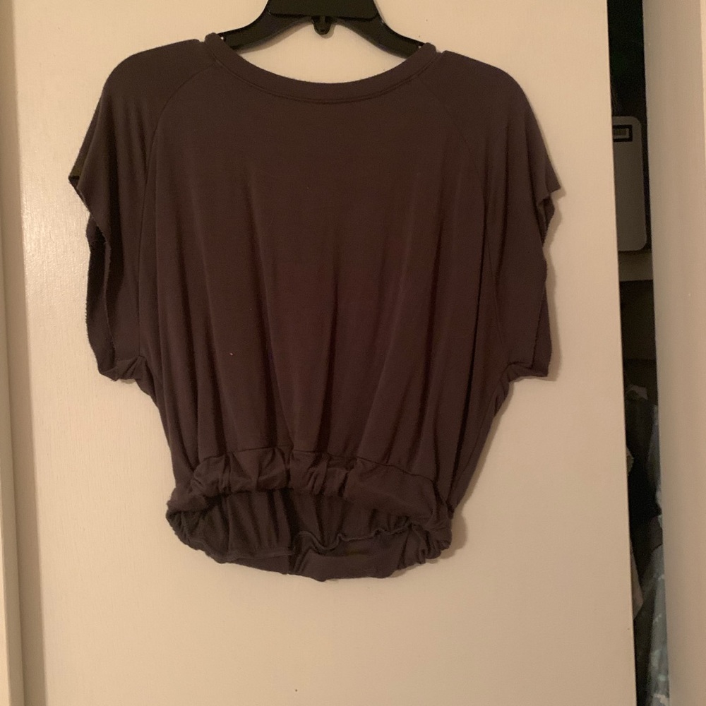 Olive green scrunch top